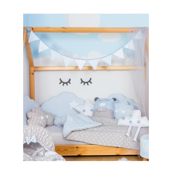 Baby Star Σετ προίκας κρεβατιού Σύννεφο Σιέλ 3τμχ